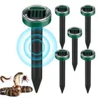 6PCS Solar Power Ultrasonic Repellent Mice Gopher Mole Pest Snake Repeller