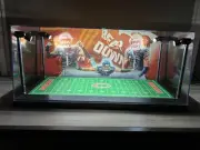 Justin Fields Custom 2 Card PSA display case with LED lights - Bears