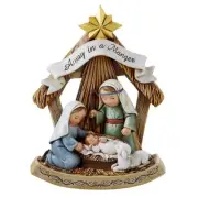 Away in a Manger Childlike Holy Family Nativity Figurine Christmas Decor 5 In