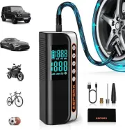 Electric Tire Inflator,Portable 160PSI Car Air Compressor with Pressure Gauge
