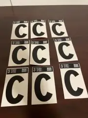 Hy-Ko Vinyl 3 In. Non-Reflective Adhesive Letter, C 9 pk