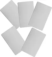 CLISPEED 5pcs Stainless Steel Engraving Blanks Versatile Metal Name Plates for Custom Tags Desk Name Plate Business Cards and Convenient for Staff Identification