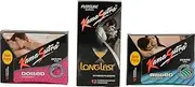 Kamasutra Long Last 12s Condom, Ribbed 12s Condom And Dotted Desire 12s Condom (Combo Of 3)