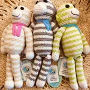 Pebble Monkey Rattle Toy Fair Trade Hand Made
