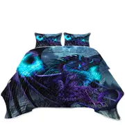 Cool Fantasy Purple Dragon of Fate Coverlet
