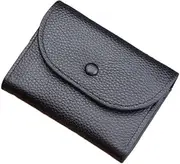[Generic] Wallets for Women Men,Small Wallets with Coin Pocket Mini Purse Coins Card Holder Organizer (Black, One Size)