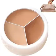 Cream Concealer Foundation Palette - Foundation Palette Cream Concealer - 3 Color Highlighter Cream Face Palette, Color Correcting Concealer, Long-Lasting Makeup Concealer