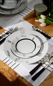 [Alain Saint-Joanis] Riviera Silver-Plated Ebony Silverware Set