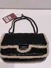 Gilda Paris Bag Quilted Purse Fur Baguette Convertible Vegan Leather NWT!