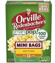 Orville Redenbacher's SmartPop! Butter Microwave Popcorn,Mini Bags, 1.16 Oz (2)