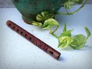 Wooden Flute/ Lord Krishna Bansuri Hand Carved Musical Instrument