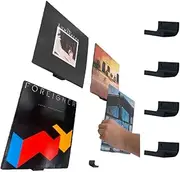 Vinyl Record Shelf Wall Mount- 4-Pack | Floating Shelf Holder Display Rack | Album Art Gallery | Daily LP Hanger for Home, Apartment, & Office (Black, 4-Record)