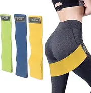 Bands for Legs and, Exercise Bands Set, Hip Bands Wide Workout Bands, Loop Bands Anti Slip Fitness Band Elastic Okal-au
