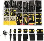 708Pcs 43 Kits Waterproof Automotive Electrical Connector Terminals 1/2/3/4/5/6 Male&Female Pin Automotive Wire Connectors Kit for Car Motorcycle Marine 22-16 AWG