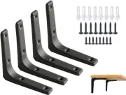 4 PCS Iron Wall Shelf Bracket, 4 X 4 Inch Heavy Duty Shelf Support Bracket