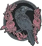 Raven Patches for Jackets Ravens Iron On Patch Crow Patch Crow Patches for Jackets Applique Patch for Jackets, Clothing, Dress, Jeans, Hat, Backpacks, Clothes.