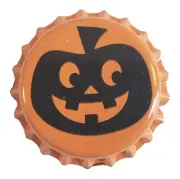 100 Orange Pumpkin Home Brew Beer Bottle Crown Caps Halloween Decoration