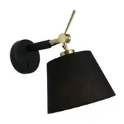 Alsta Small Swing Arm Wall Light Black - ALST1WSML