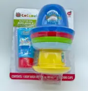 Cocomelon Stacking Cups And Body Wash Bathtub Fun Play Set Bath time Set New