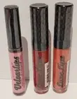 3x australis Lip Products. 2x Pigmented Lip Gloss 1x Matte Lip Cream. New