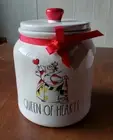 Rae Dunn Disney Queen of Hearts Alice in Wonderland Canister Cookie Jar NWT