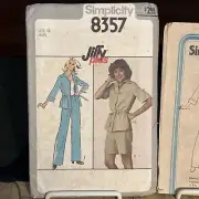 8357 Vintage Simplicity SEWING Pattern Misses JIFFY Plus Pants Shorts UNCUT