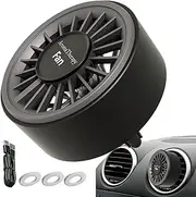 Car Cooling Fan – USB Ventilator with Colourful LED Lights & Scent Feature, Portable Air Circulation Device for Car, Truck, RV, Van, Room, Home Desk, Travel Ventilation Setup
