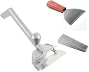 Heavy Duty Grill Scraper Set - Professional Griddle Cleaning Kit for Flat Top Grill, Outdoor BBQ & Griddle Maintenance Accessories (Durable Stainless Steel)