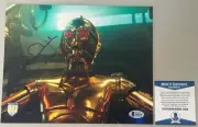 STAR WARS C3PO ANTHONY DANIELS Hand Signed 8'x10' Photo + Beckett COA