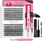 DIY Lash Extension Kit 280Pcs Lash Clusters Eyelash Extension Kit with...