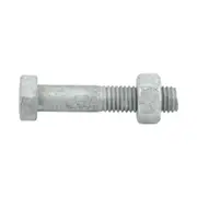 Zenith M10 x 50mm Hot Dipped Galvanised Hex Head Bolt And Nut