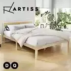 Artiss Bed Frame Double Queen Size Wooden Base Headboard Mattress Platform YUMI