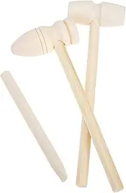 NAMOARLY 9pcs Wooden Hammer Mallets for Hand Eye Coordination Muscle Development Lightweight Fun for Creative Play for Young