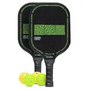 ZNY Pickleball Black Bag 4 Balls Yellow & Green Pro Tape Cooling Towel Included