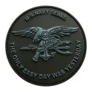 US Navy Seals The Only Easy Day Was Morale Hook Patch (3D PVC Rubber 3.0 inch)
