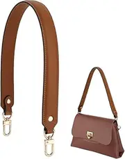PH PandaHall Genuine Leather Purse Strap Leather Tote Bag Handles, Shoulder Bag Strap with Clasps for Handbag Making