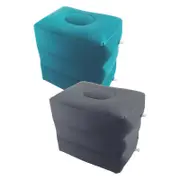 2Pcs Inflatable 3 Layers Foot Stool Foot Rest Pillow Light Gray Deep Light Blue Deep Gray