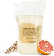 Jean & Len Hand & Body Wash Blood Orange & Vetiver, Cleans and Nourishes the Skin when Washing, Fruity Woody Fragrance, Liquid Soap in Refill Pack, Paraben-Free, Silicone & Microplastic, Vegan, 1.5 L