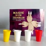 Nested Thimbles Outfit Multicolored Finger Caps Gimmick Close Up Magic Trick
