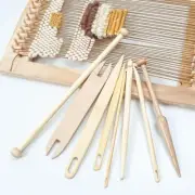 9pcs Wooden Weave Tools Hooks Hook Shuttle
