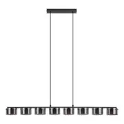 Eglo Lighting Copillos 8 Light Bar Pendant - Black Vaporised Glass