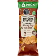 The Natural Chip Co Honey Soy Chicken Chips Honey Soy Chicken 6 Pack