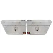 75 x 23 x 40cm Aluminium PAIR Ute Toolbox Truck Under Body Tray Tool Box