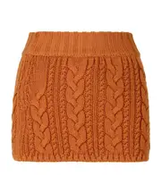 Alanui Elasticated Waistband Mini Skirt S,XS,M Brown