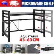 2 Tier Microwave Shelf Oven Storage Rack Stand Cabinet Holder Kitchen Adjustable