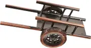 Vintage Iron Trolley Retro Grocery Cart Replica for Wine Rack Elegant Home Bar Decor Accessory