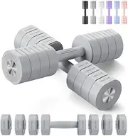 MERACH Adjustable Dumbbell Set Weights of 2, Soft-Touch Grip Anti-slip Handle Dumbbells, Macaron Colors Exercise&Fitness Dumbbells,Each 1/2/3/4 kg, 4 in 1 Hand Weights Dumbbells Set for Women