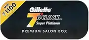 100 7 O'clock Super Platinum Double Edge Safety Razor Blades (10 x 10) - AKA 7'Oclock Black - Premium Salon Box