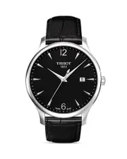 Tissot Tradition Black Leather Strap Watch, 42mm