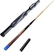 LIUHD Pool Cue Set 57 Handcraft 3/4 Jointed Snooker Cue Ash Wood Pool Cue with 15cm Extension Accessories Easy to Store Indoor Game Outdoor for Home Bars Pool Halls